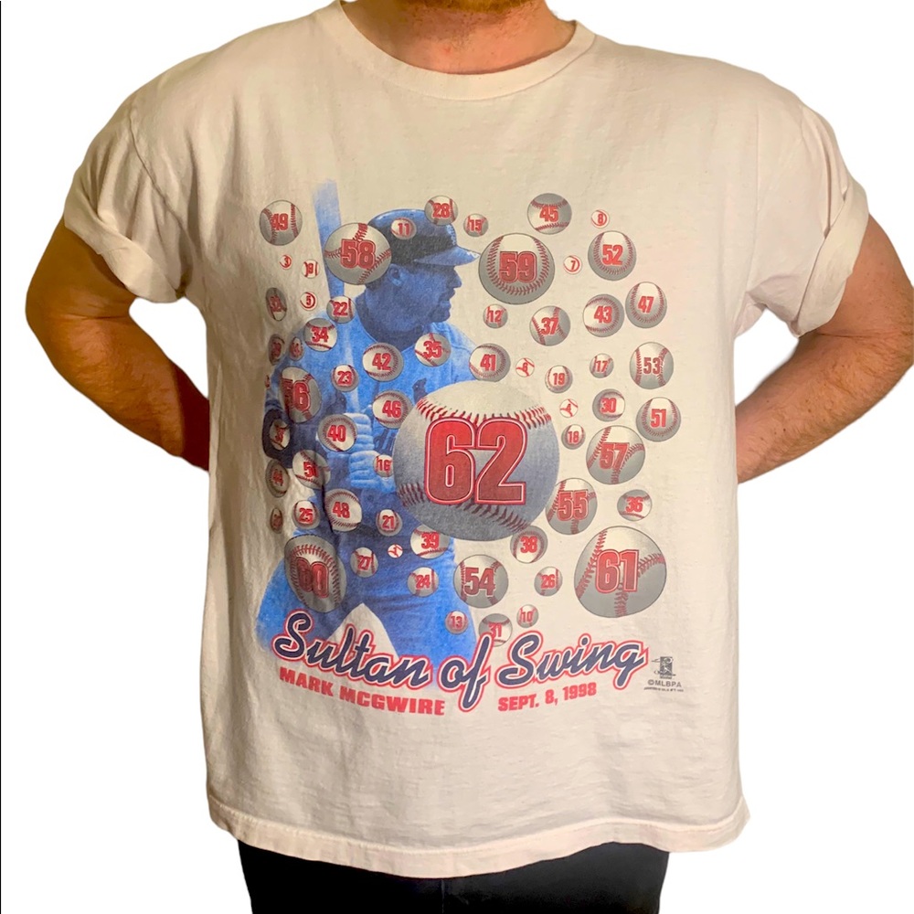 Vintage Starter Mark McGwire “Sultan of Swing” T-Shirt Size L